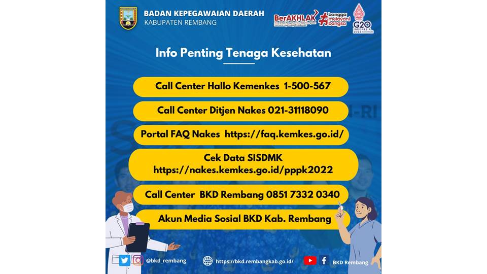 Pengumuman Seleksi Pengadaan PPPK JF Tenaga Kesehatan Pemerintah Kabupaten Rembang Tahun 2022
